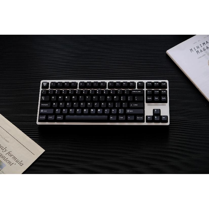 GMK WOB/wOB Keycaps Double Shot 114 Keys PBT Cherry Profile Alice Layout White Black Keycaps For Mechanical Keyboards 7u Keys