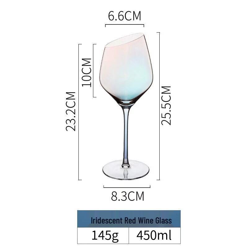MDNG Iridescent Sloped Crystal Wine Glass Set