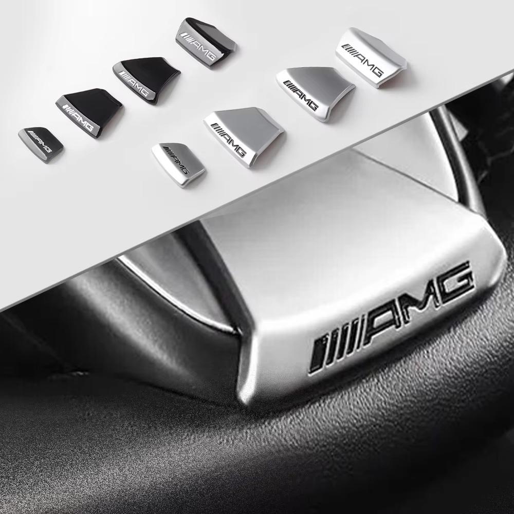 GOX3   Car Emblem Steering Wheel Sticker Decoration For Mercedes Benz AMG Smart Maybach W204 GLC CLA W205 W203 Interior Mouldings GE538