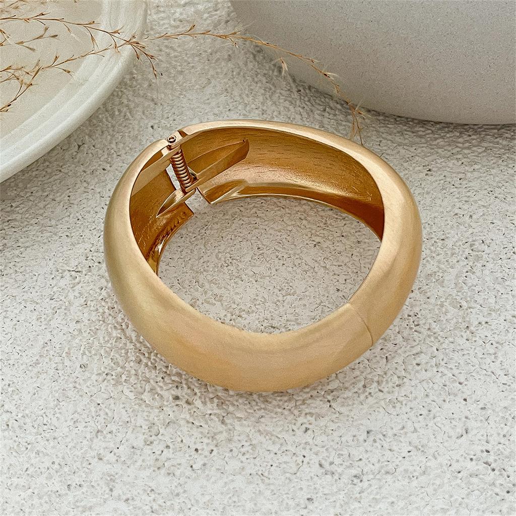 Fashionable Hip Hop Bangles Irregular Wide Cuff Geometric Bracelets Alloy Texture Perfect for Parties and Daily Wear