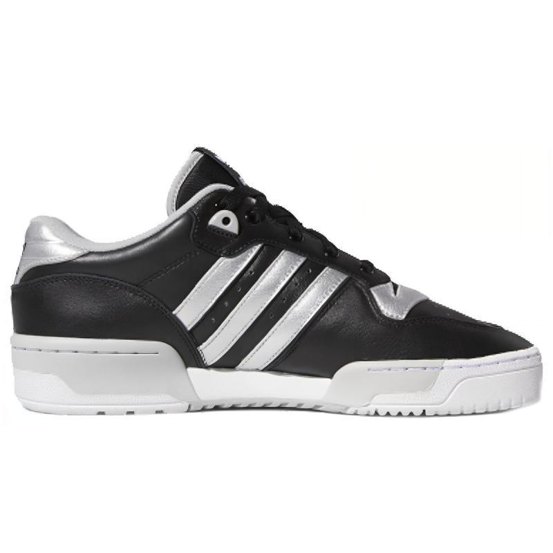 Adidas Originals Rivalry Low Rutschfest Leichtgewichtige Low-Top Skateboard Schuhe Unisex Schwarz Silber Sneakers EE4964