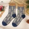 Fashion Women's Christmas Wool Socks Autumn Winter Vintage Thickened Socks Warm Soft Comfortable Socks