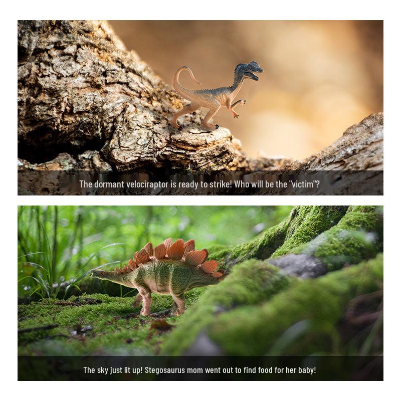 Dinosaur Toy Set: Tyrannosaurus & Triceratops Soft Rubber Figurines for Kids