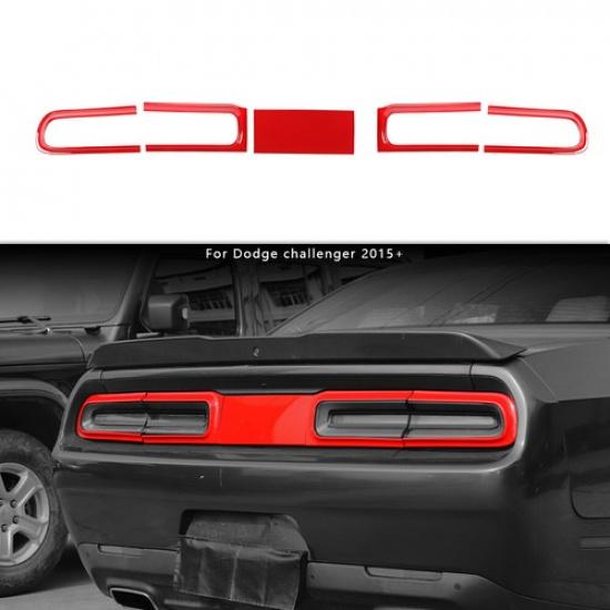 Rear Taillight Lamp Cover Trim Bezels For Dodge Challenger 2015+ Red Accessories