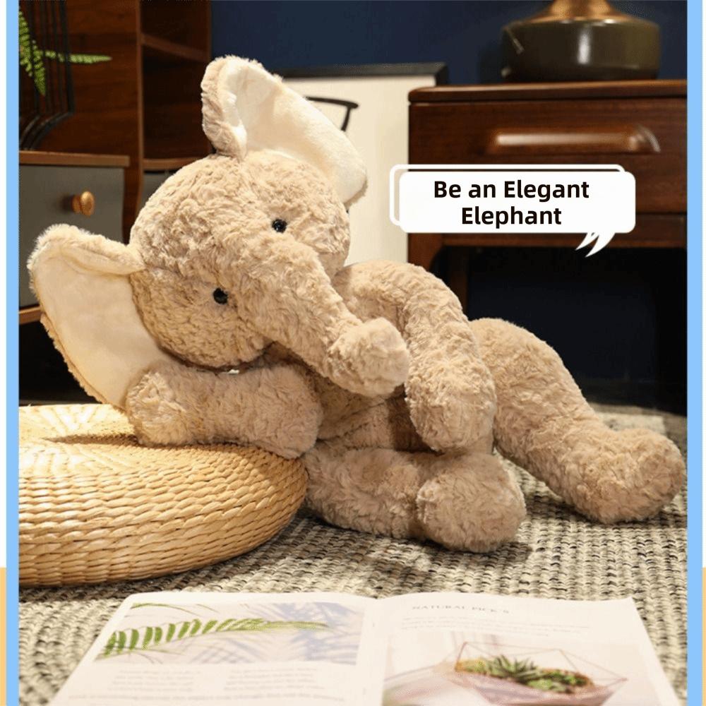 Soft Plush Toy Comfortable Stuffed Elephant Home Furnishings Plush Elephant Sleep Companion