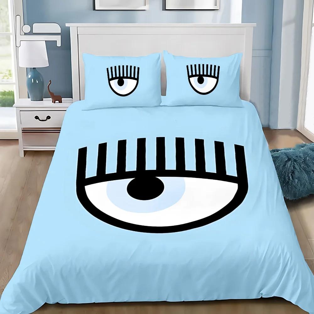 Eyes LOGO Duvet Cover Pillowcase Bedding Set F-Ferragnis Adult Boy Girl Bedroom Decoration Children Single Double Large Size