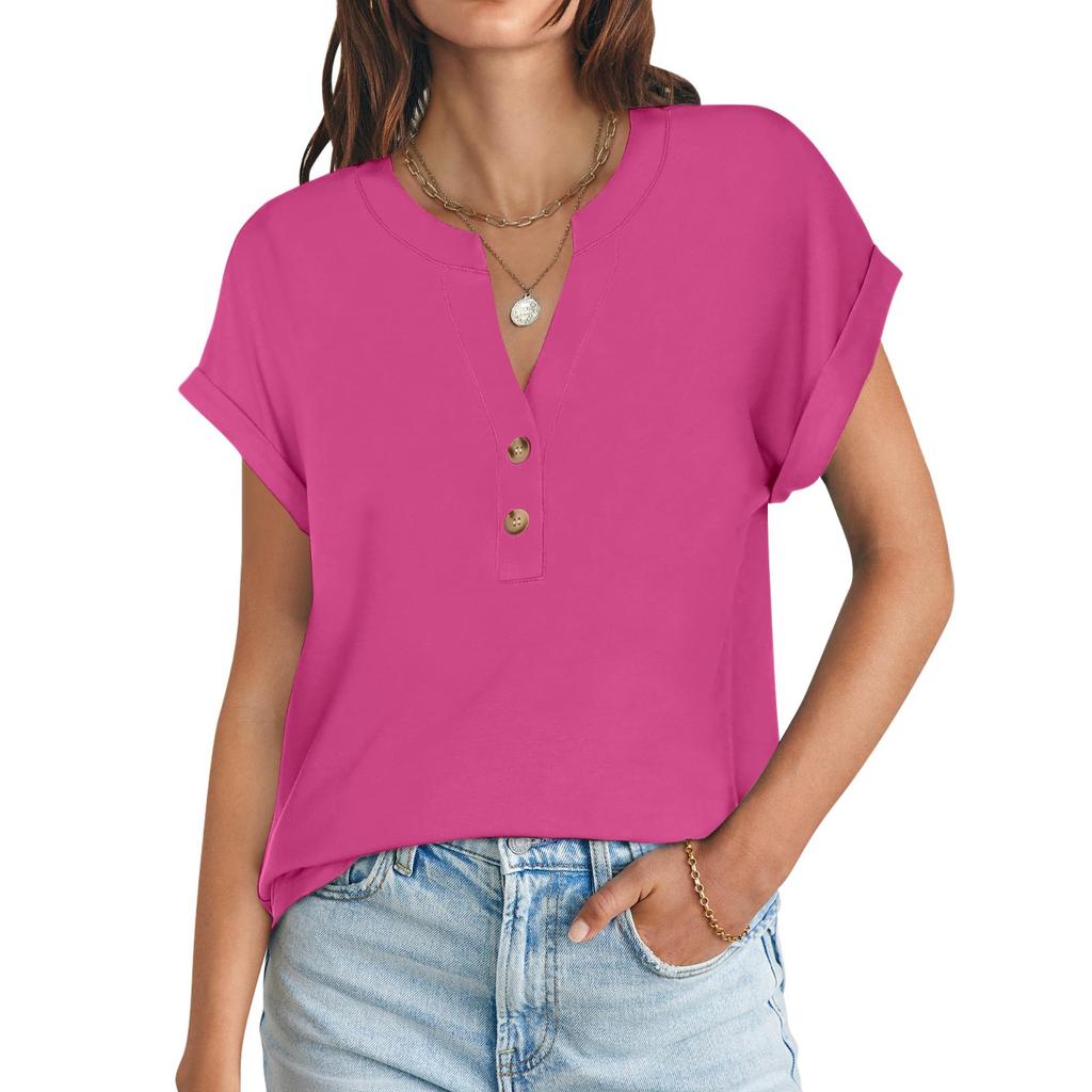 Dámské ležérní volné košile Módní topy Trička Tričko