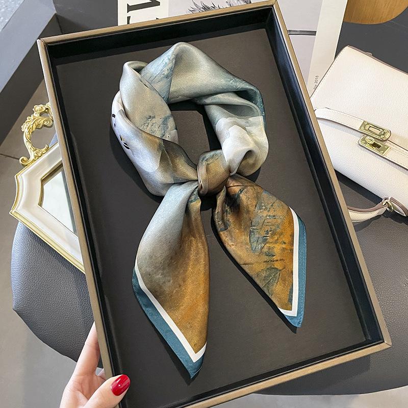 

100% натуральный шелковый квадратный шарф женский бандана платок шарфы шали квадратный ворот фуляр накидки cachecol femme schals bufanda Real silk 68x68cm