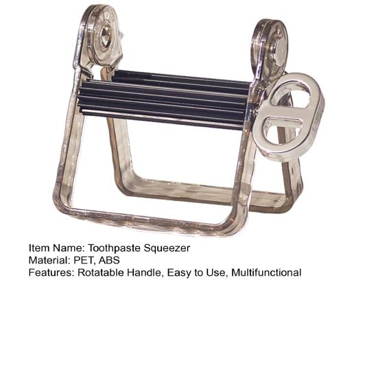 Rolling Toothpaste Squeezer with Rotatable Handle Bathroom Toothpaste Seat Holder Stand Organizer Countertop Tube Extruder Dispenser Squeezing Tool