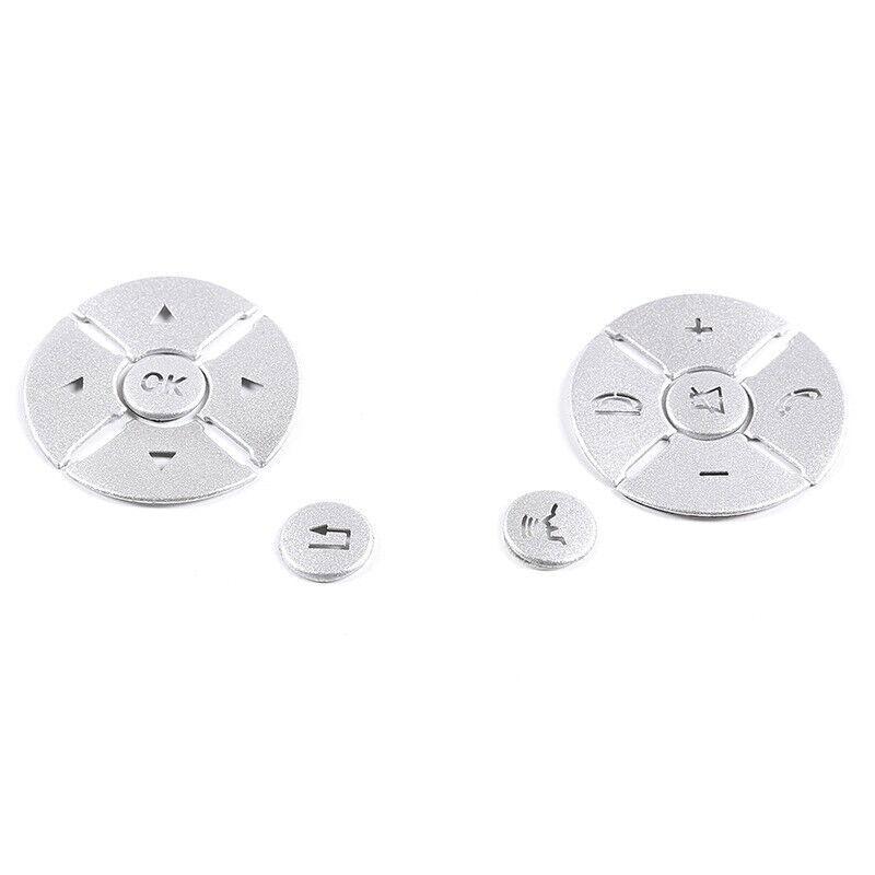 For Mercedes-Benz GLK 2009-12 Silver Aluminum Front Steering Wheel Sticker Trim