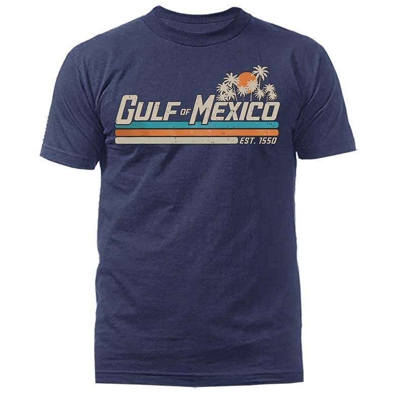 Gulf of Mexico Golfo de mexico Est 1550 Retro Vintage Beach Tshirt Unisex T-Shirt XXL