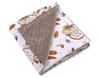 Large baby wrap for stroller carrier seat, double-sided - dream catchers white/ash brown