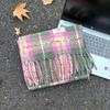 Korean Style Plaid Mohair Scarf - Women's Winter Imitation Cashmere Shawl