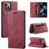 Für iPhone 13 mini Vintage Leder Flip Wallet Hülle mit RFID-blockierendem Kartenschlitz, Mattes Retro Folio Cover für Damen Herren (4 Farben)