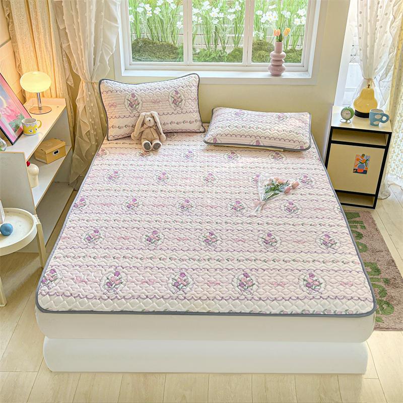 New Washable Summer Cool Memory Form Mattress Cover Cartoon Style Bed Cover Fitted Sheet 120/150/180cm Single/full Size