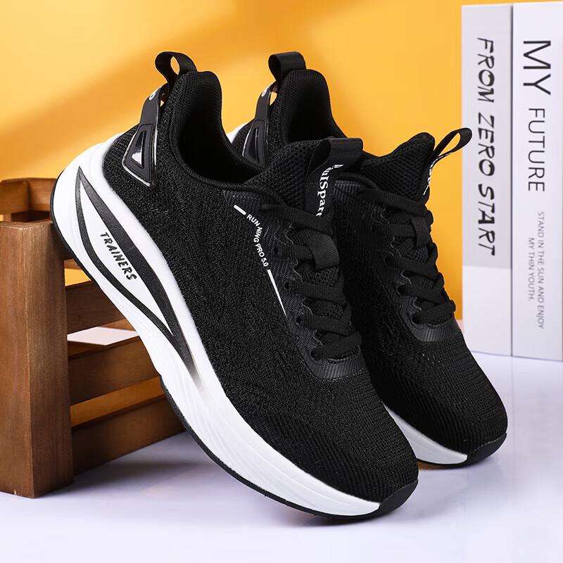 

Professional running shoes women s ultra-light shock absorption high school entrance examination sports examination special women s shoes junior h 40 чёрный