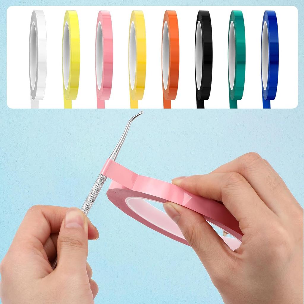 6Rolls 5Mm Colorful Dental Instruments Identification Tape 66M Length High Temperature Resistance, 6 Color