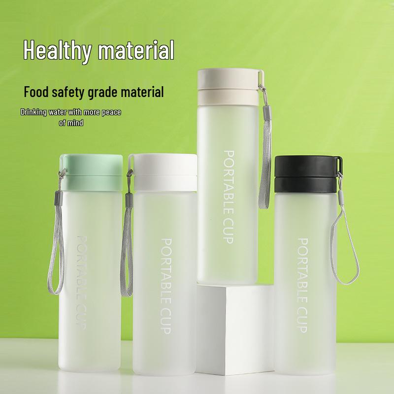 Large Capacity Sports Water Bottle with Frosted Finish and Portable Handle - Ideal for Outdoor Use and as a Promotional Gift
