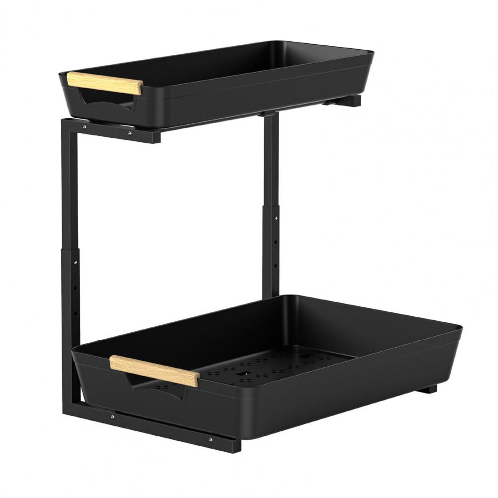 

Under-sink Organizer Adjustable Double Layer Under-sink Storage Rack with Slide-out Drawers for Bathroom Cabinet Organization