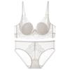 French Coquette Bunny Ear Lace Lingerie Set, Sexy Thin Minimizer Anti-Sag Bra for Full Bust Summer Women