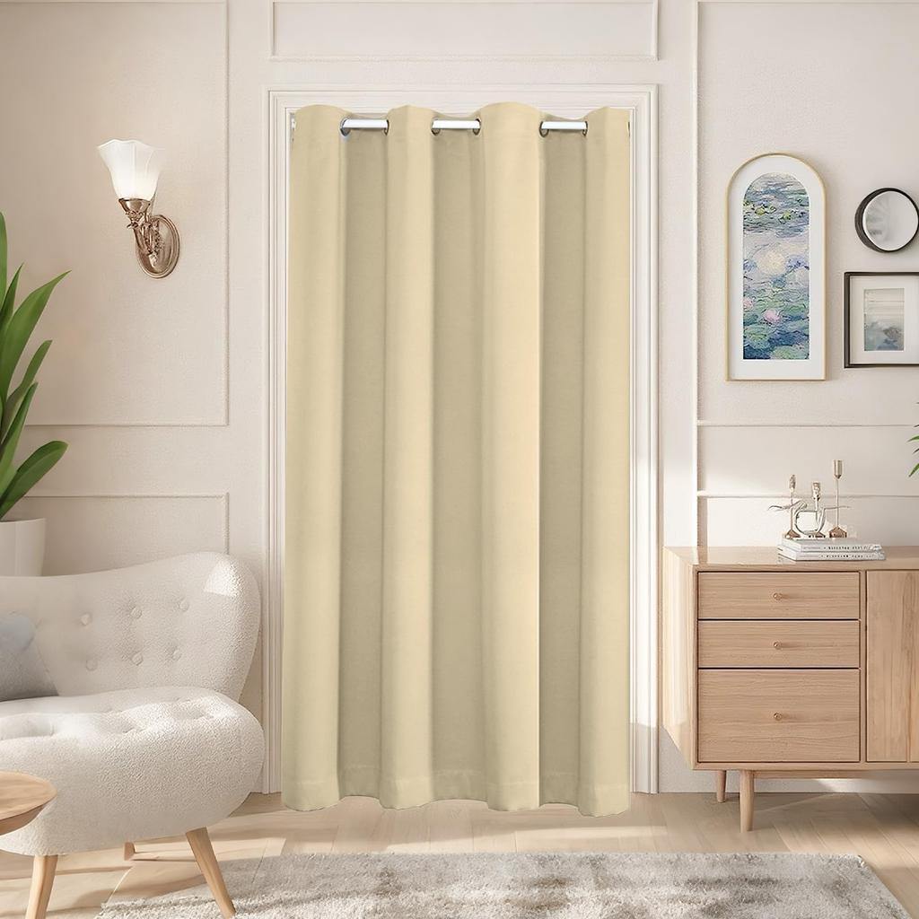 Heeloo Room Divider Thermal Cold Long Accordion Curtain for 130cm Wide x 180cm 1 Panel Curtain, Insulation, Protection, Noren, Toilets, Customizable,