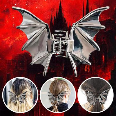 Halloween Bat Hair Clip Festive Personality Funny Back of Head Hair Clip Shark Clip Cute Fashion Hair Accessories Gifts