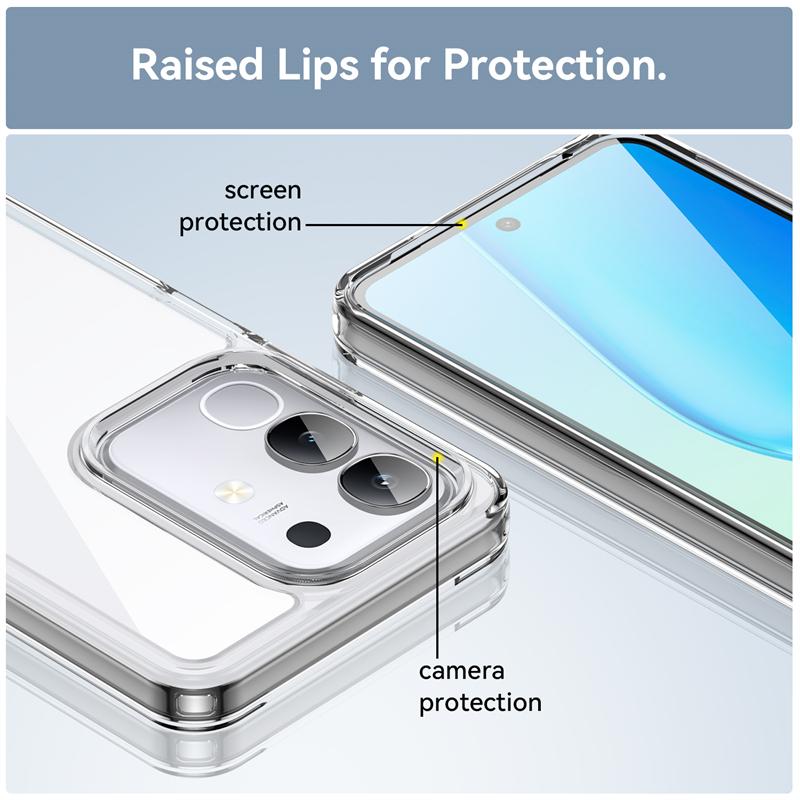Transparent Case For Vivo T4x Case Anti-knock Silicone Colorful Full Back Cover For Vivo T4x 5G Case For Vivo T4x 5G 6.72 Inch