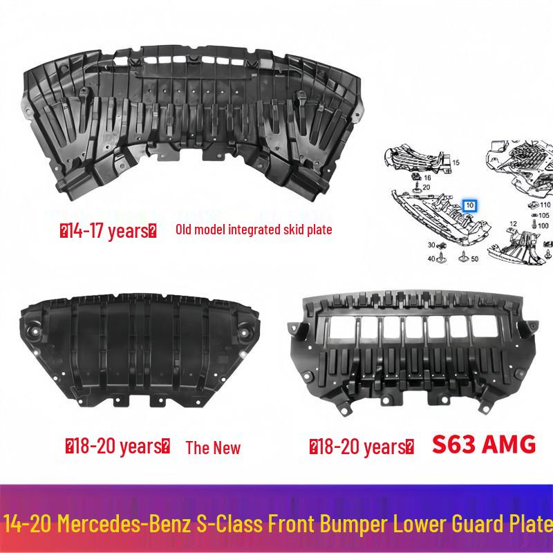 Mercedes-Benz S-Class W222 Underbody Shield for S320/S350/S400/S450/S500L - Front Bumper Chassis Protection