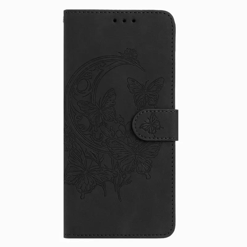 

Cute Moon Butterfly Case For Xiaomi Redmi K50 Ultra Note 8T 9S 10 10s 11 11S 12 13 14 9 Pro Plus 5G Lady Girl Wallet Cover #PMB For Redmi Note 8T