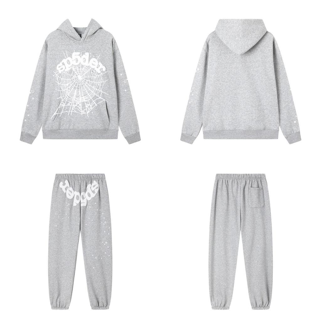 SP5der Spinnenweb Plus Velours Hoodie & Joggingbroek Set - Unisex Trendy Streetwear