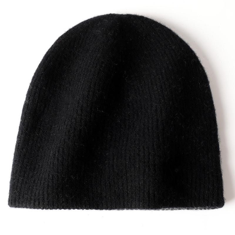 

Mary 100% Wool hat, men s and women s winter warm thickened wool hat knitted hat, outdoor riding cold ear protection winter hat average size 52-56cm чёрный