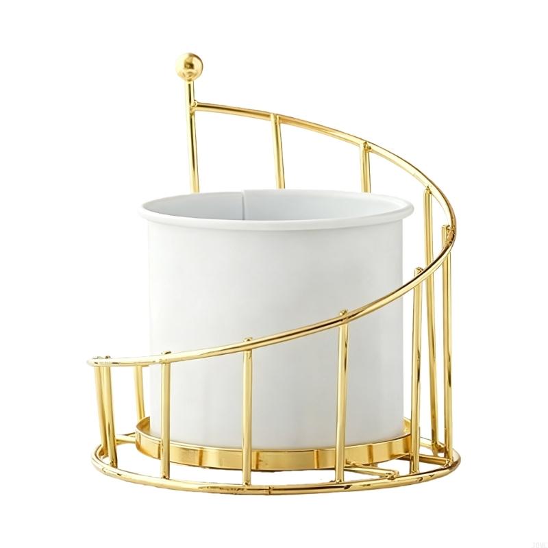 

Hanging Basket Flowerpot Balcony Planting Pots Home Hanging Plant Flower Pots Planter Basin Garden with Iron Frame J0MC білий