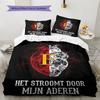 Feyenoord  Pattern Bedding Quilt Set Quilt Cover Pillowcase Home Decoration Birthday Gift (1 * duvet cover + 2 * pillowcase, without core)