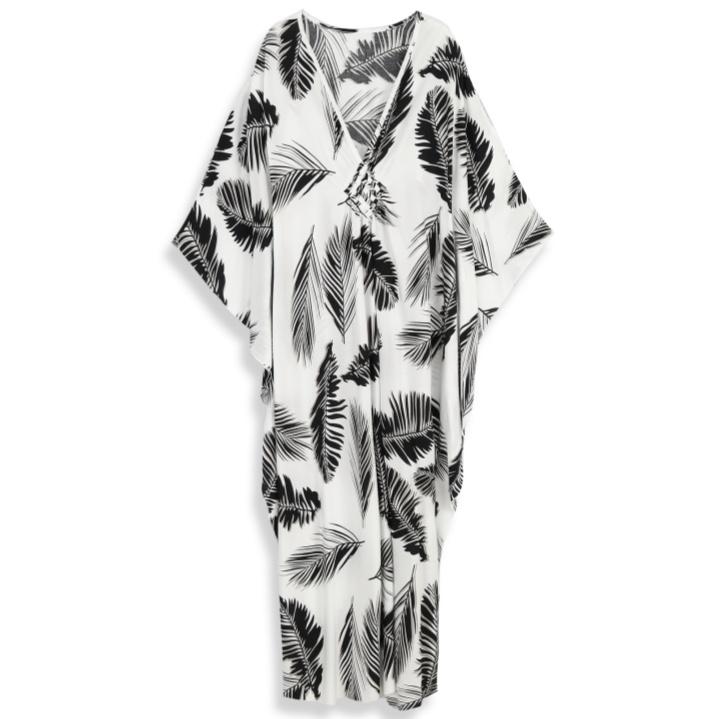 EDOLYNSA Bikini cu dungi cu zebră sexy acoperitoare casual cu decolteu în V, rochie de plajă de vară, îmbrăcăminte de plajă pentru femei, costum de baie, acoperire Q1297