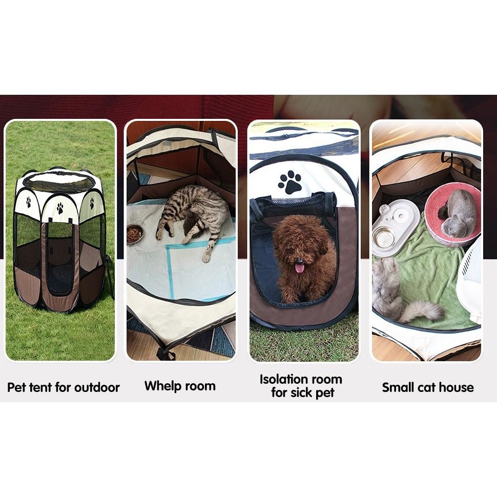 Foldable Lightweight Pet Playpen Portable Pet Safe Tent Outdoor Travel Waterproof Dogs & Cats Fence