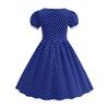 Fashion Summer Waist Polka Dot Dress Sweet Square Neck  Girls Women's Clothing