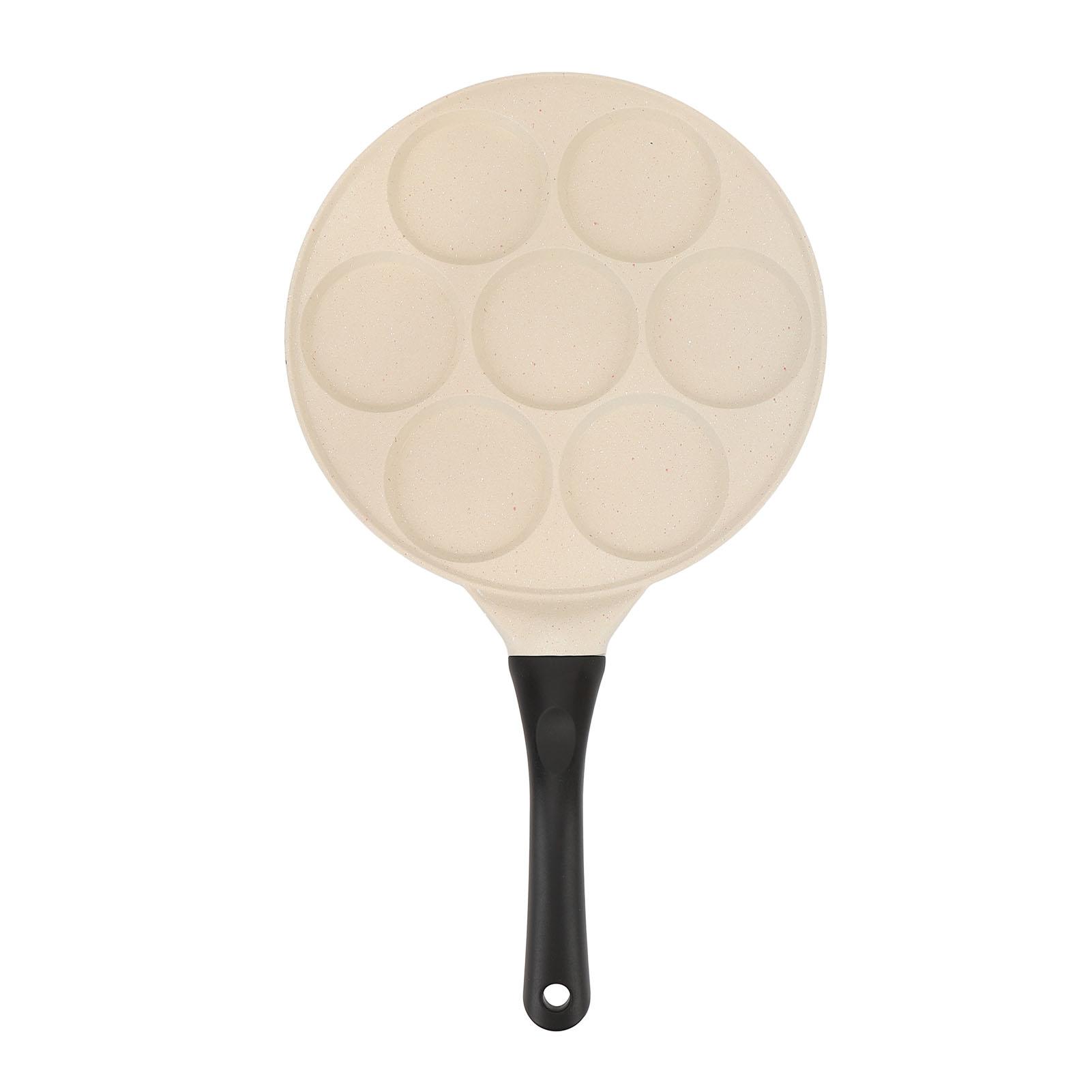 

Pancake Pan Anti Stick Aluminum Alloy High Efficiency Ergonomic Handle Egg Pan for Hamburger Breakfast L