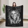 Helene Fischer Schwarz Weiß Skizze Porträt Decke Qualität Warm Weich Überwurfdecke Winter Studenten Schlafzimmer Muster Bettüberwurf