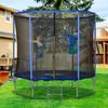 Outdoor Elastic Trampoline, Elastic Mat for Adults for Garden with Safety Net and Padded Edge, Garden and Home Games, Ø244x240cm, Blue and Black