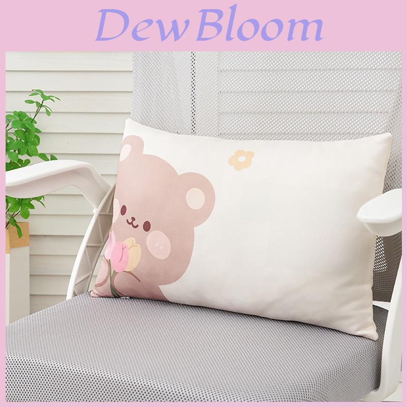 Cartoon Tulip Bear Rabbit Seat Cushion With Ice Silk Fabric For Office And Car Comfort