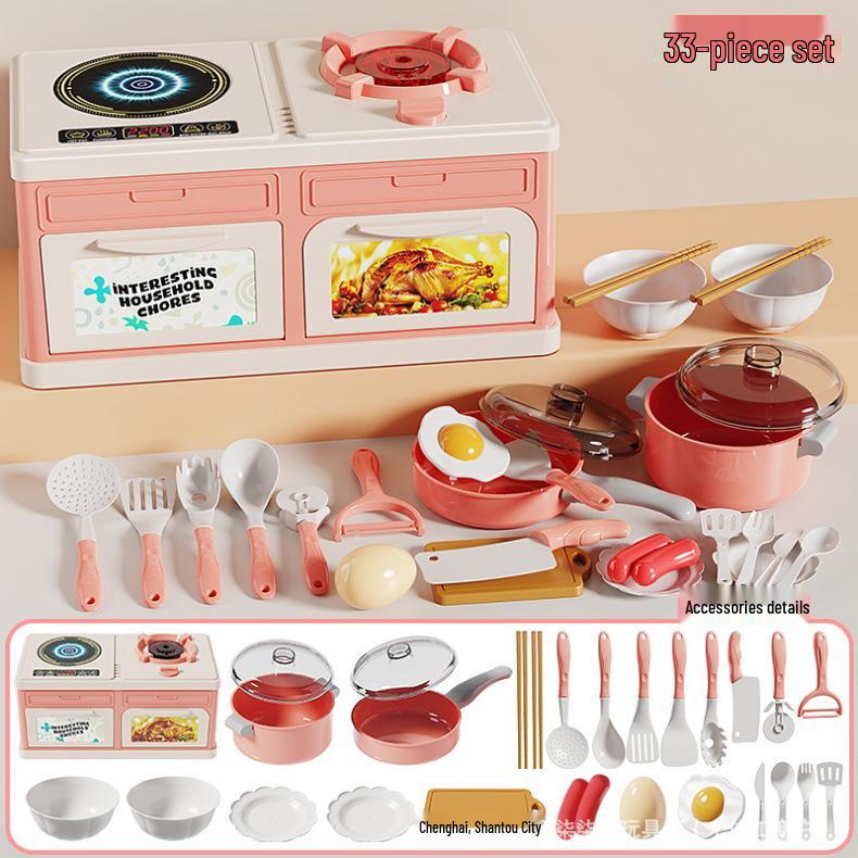 Children's Kitchen Toy Set: Role-Playing Simulation Stove for Boys and Girls