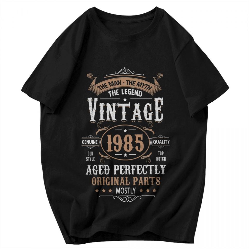 Men T Shirt 1985 40th Birthday Vintage Summer Y2K Graphic Tees Unisex Clothing T Shirts