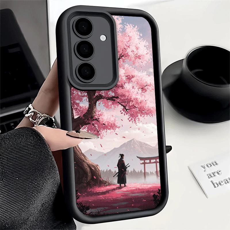 Phone Case for Samsung Galaxy A17 A16 A15 A14 A13 Dreamy Night Cherry Blossom Tree A56 A36 A26 A55 A35 A25 A54 A34 A24 A53 A33 A