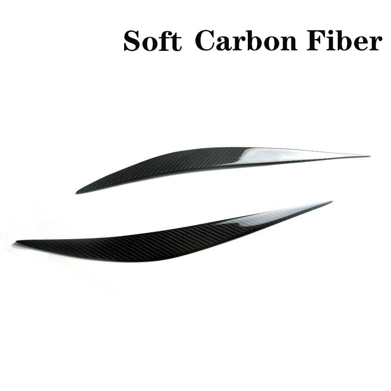 For BMW F80 M3 F82 F83 M4 F32 F33 F36 Car Front Headlight Eyebrow Eyelid Light Eyebrows Sticker Carbon Fiber ABS Accessories Soft Carbon Fiber