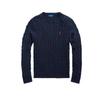RL Ralph Lauren Pony Logo Crew Neck Knit Sweater - Men's & Women's Warm Autumn/Winter Cable Knit Pullover