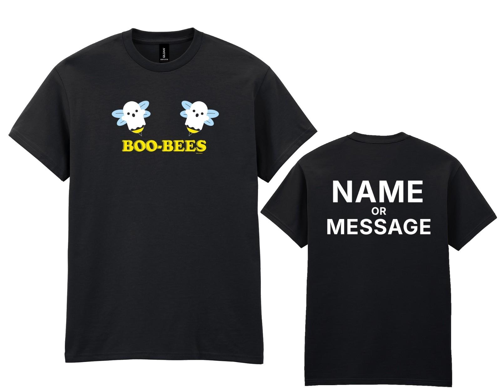 

Halloween Boo Bees Funny T-Shirt - Personalised Name Message - Boobs Costume 5XL різнокольоровий