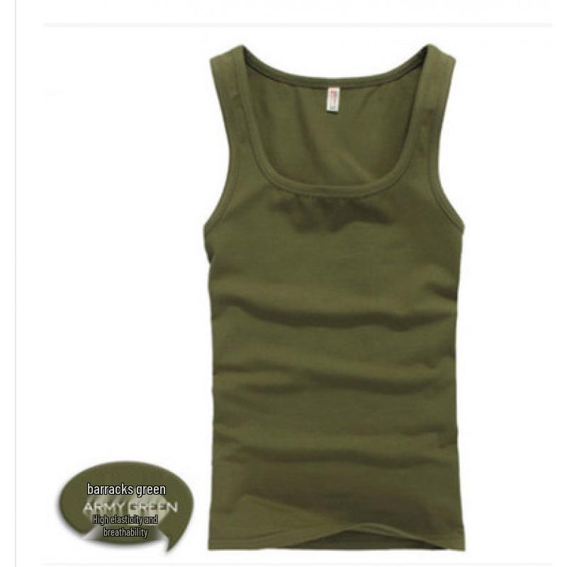 

Мужская приталенная хлопковая майка с квадратным вырезом для летнего фитнеса L