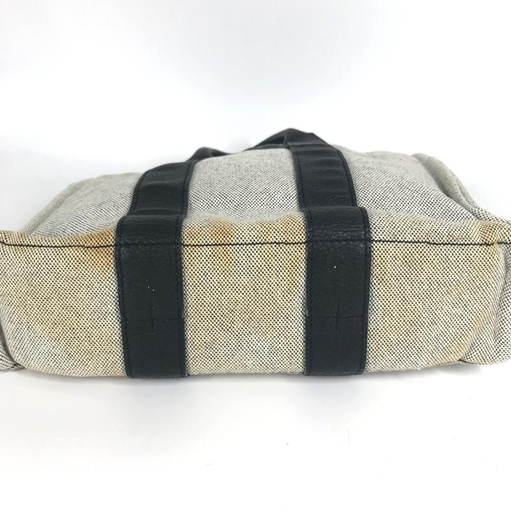 Hermes Sacquain PM Tragetasche Handtasche Toile H / Leder Schwarz/grau