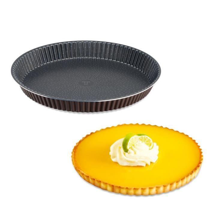 TEFAL Success Moule À Tarte 30 Cm, Revêtement Antiadhésif, Fabriqué En France, Tabac J1608402