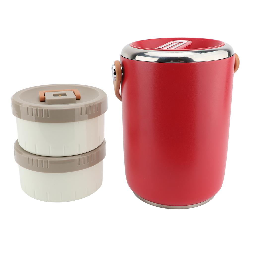 Recipient alimentar izolat în vid 2L Oțel inoxidabil 304 Stivuibil Portabil Cutie de prânz izolată Fierbinte